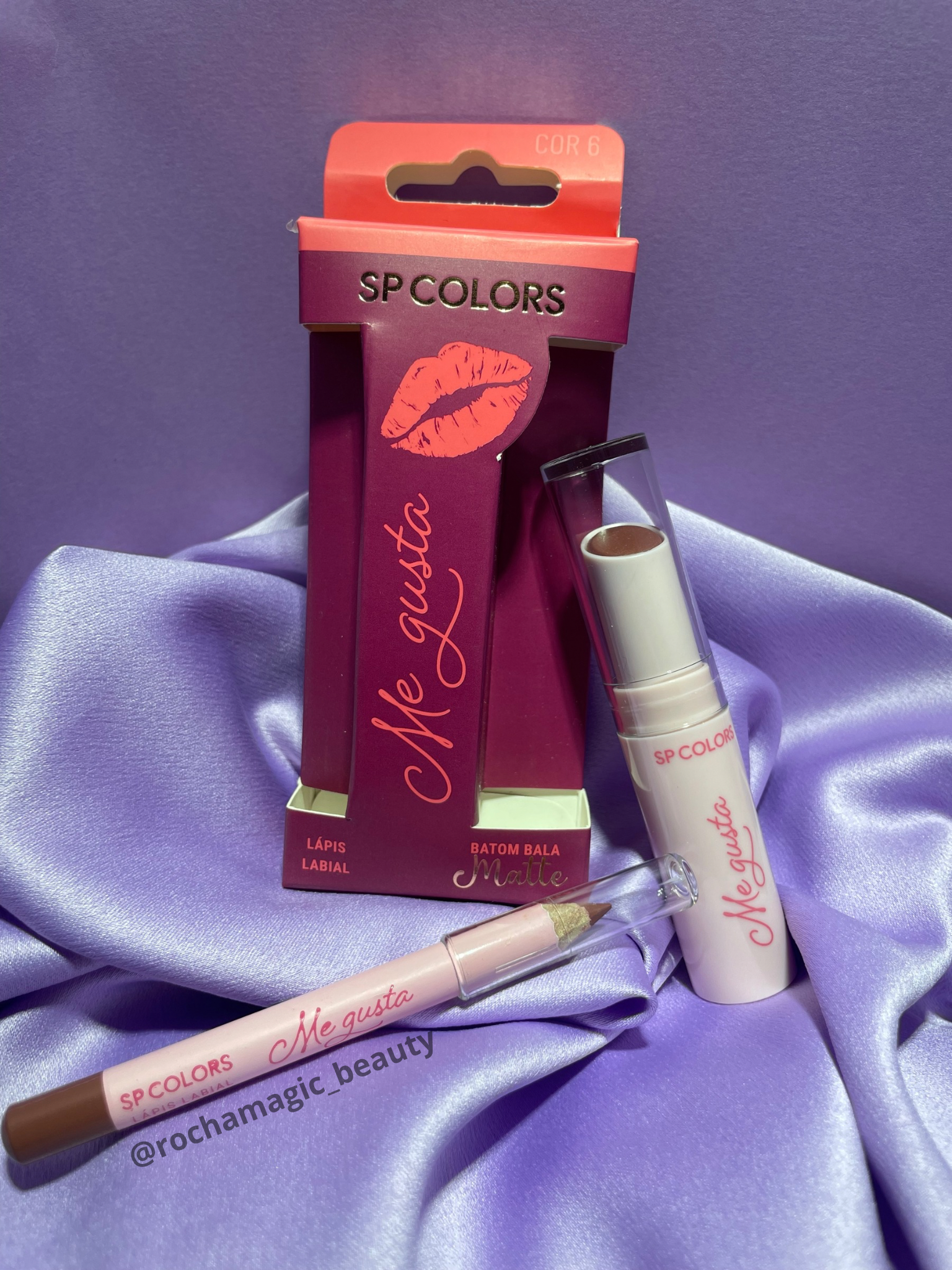 Kit Batom e Lápis Labial Me Gusta - Sp Colors