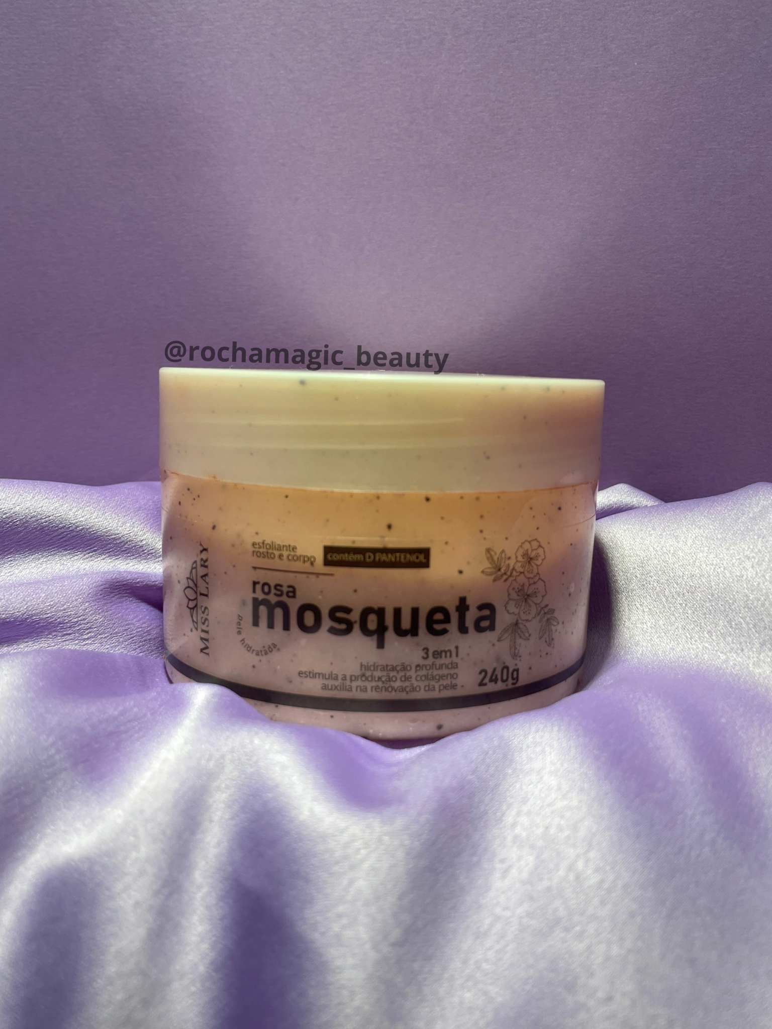 Esfoliante Corpo e Rosto Rosa Mosqueta - Miss Lary