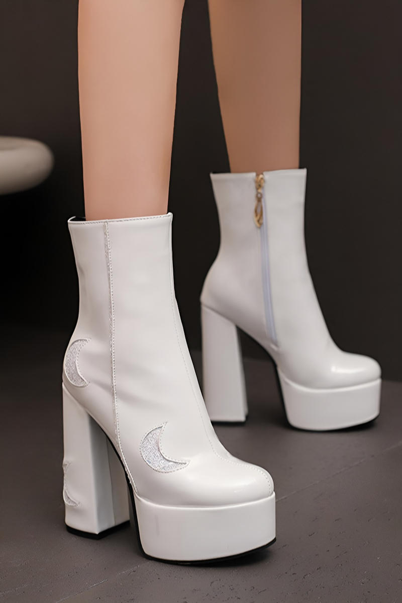 Moon Platform High Heel Boots
