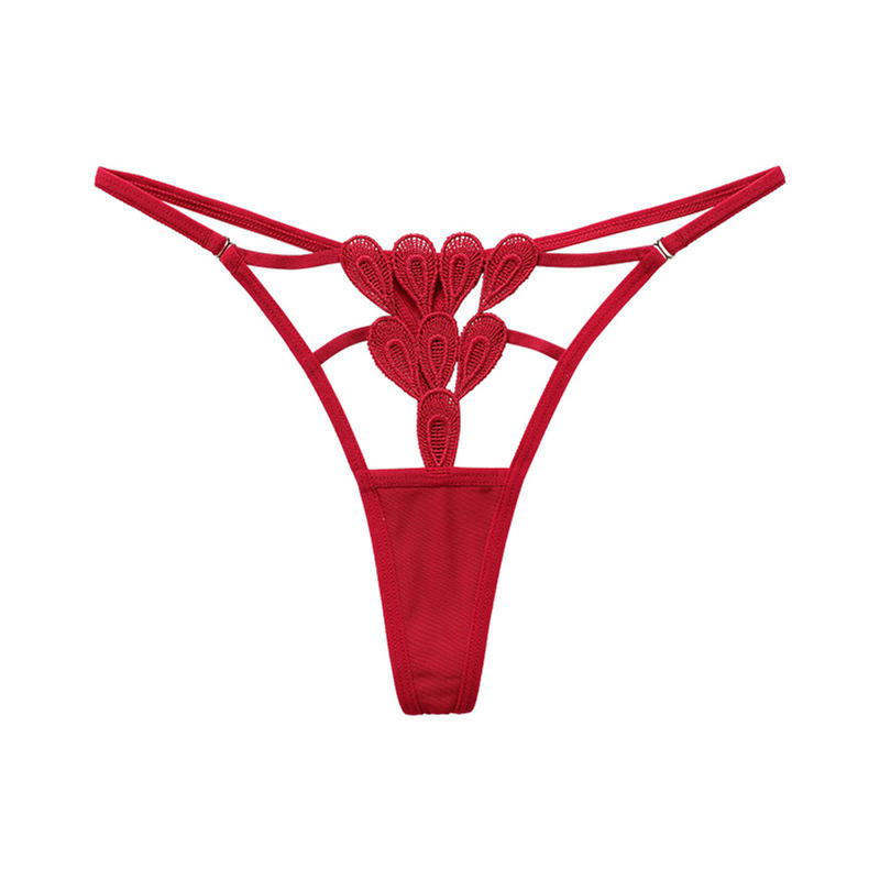Red Lace Strappy Thong