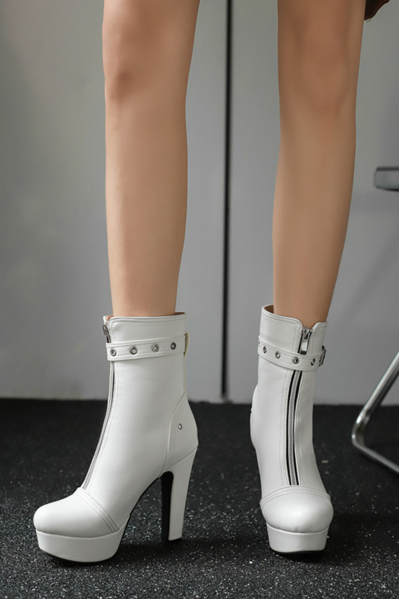 Fashion High-Heeled Ankle Boots