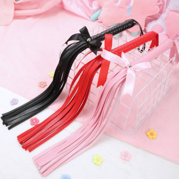 Leather Whip with Bow Decoration