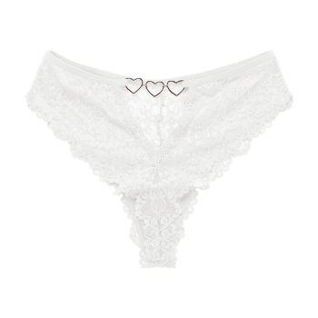 Black Lace Heart Detail Thong