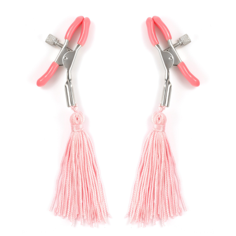 Pink Tassel Adjustable Nipple Clamps