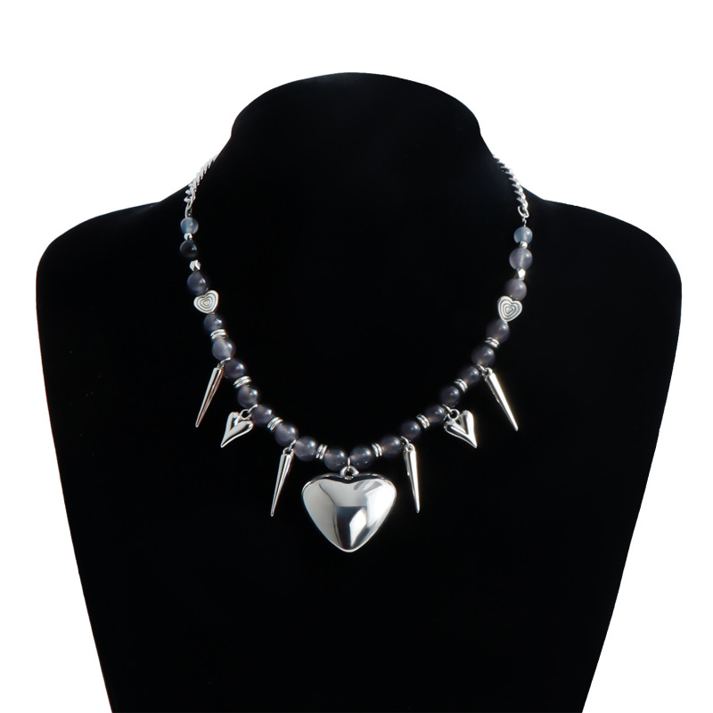 Spiked Heart Pendant Necklace