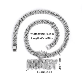 Iced Out 'MONEY' Pendant Necklace