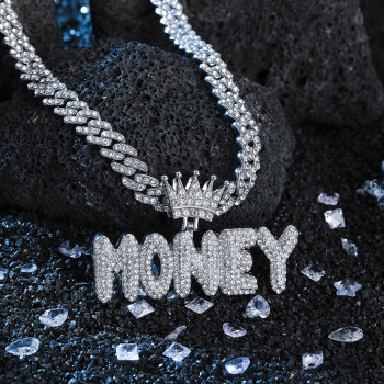Iced Out 'MONEY' Pendant Necklace