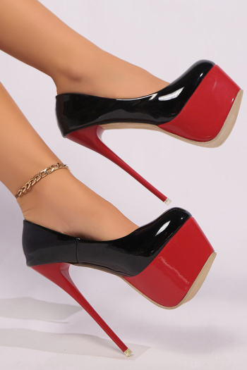 Black and Red Platform High Heels