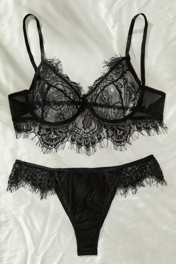 Black Lace Lingerie Set