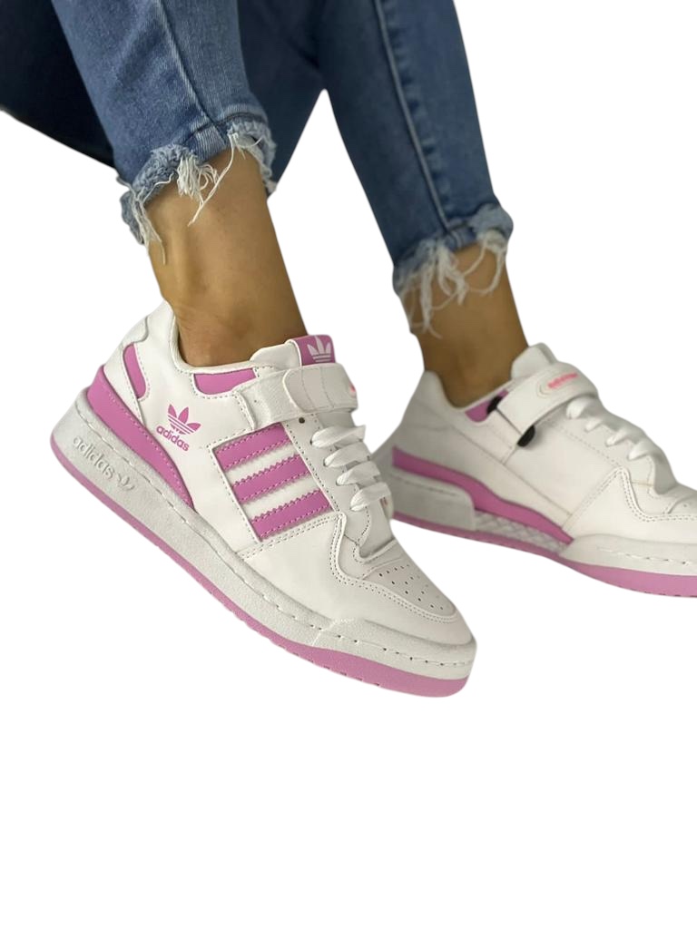 Tenis “Adidas” forum 84 Blanco/ Rosa