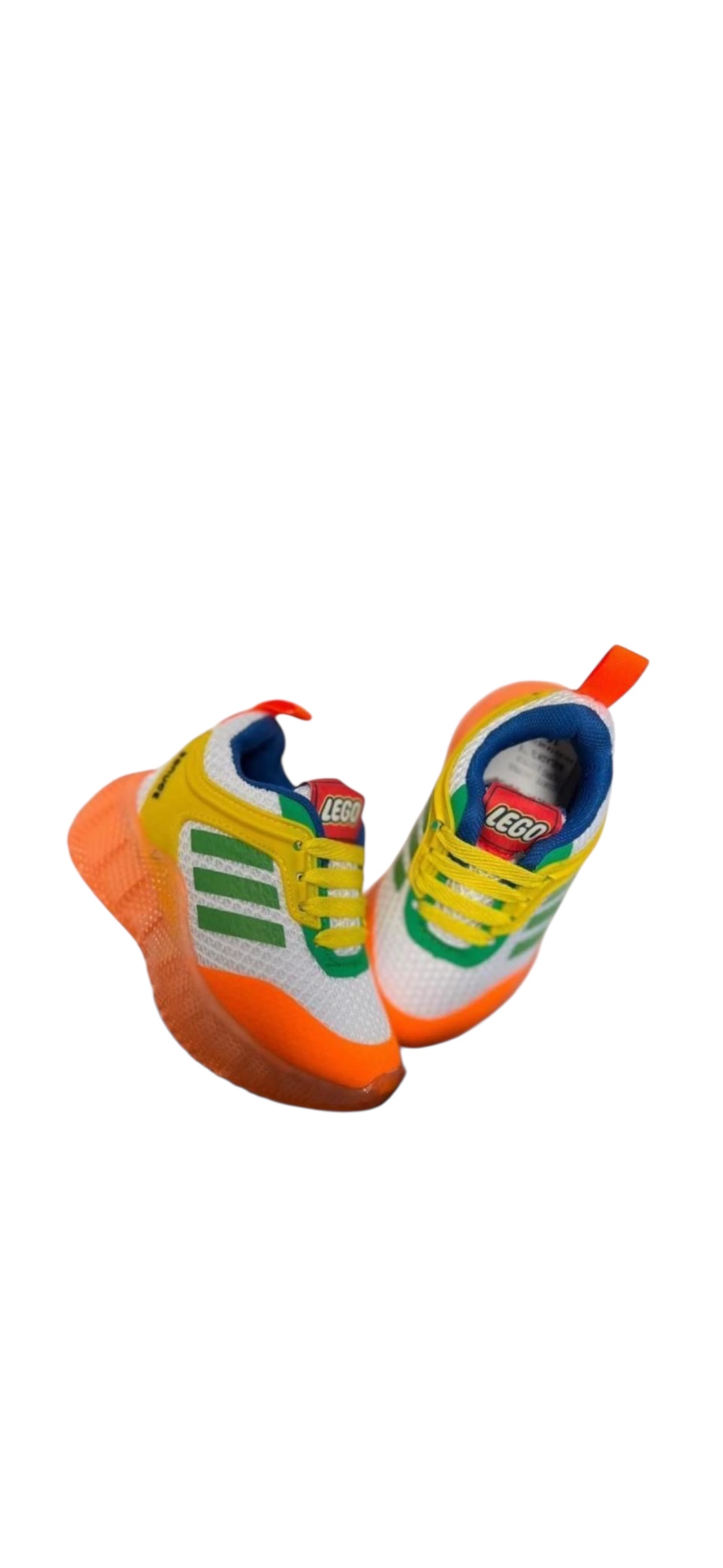 Tenis Adidas Lego Naranja niños 