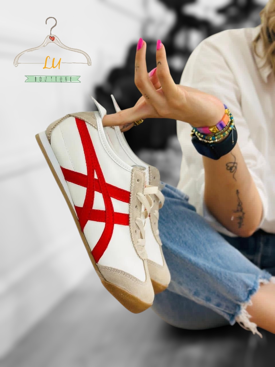 Onitsuka Tiger rojo/ beige 