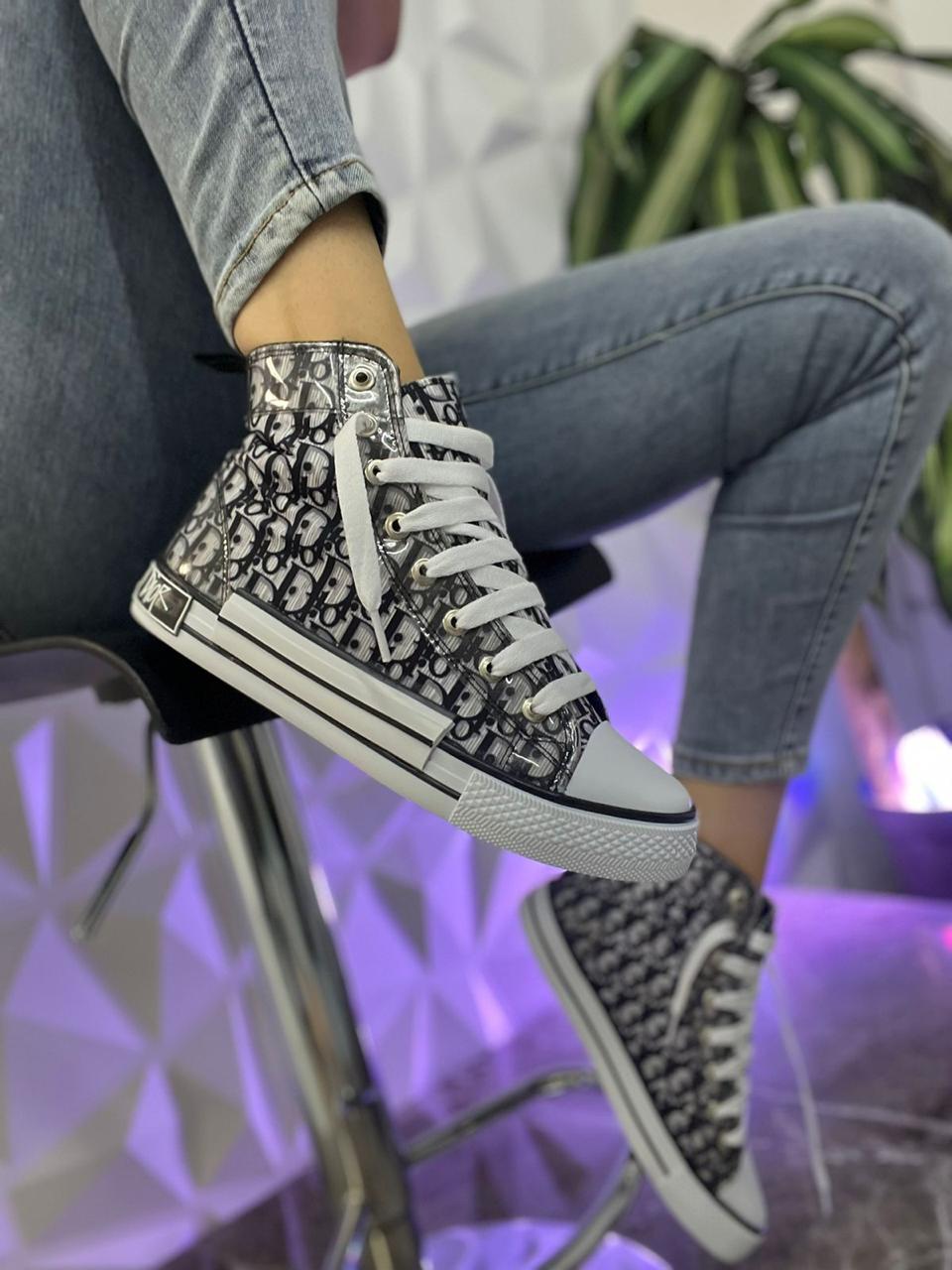 Converse bota Dior negro 