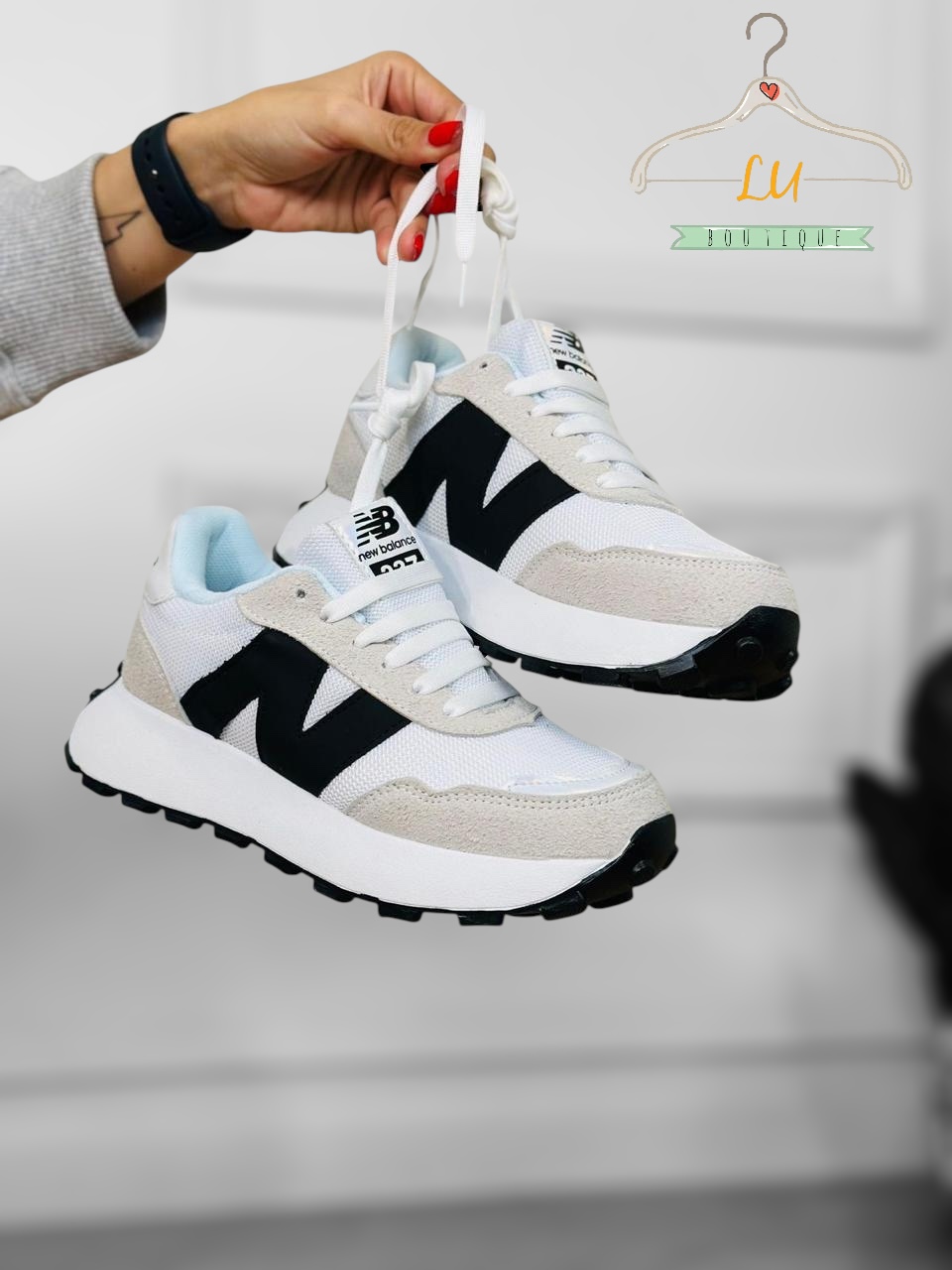 New balance #237 blanco-negro 