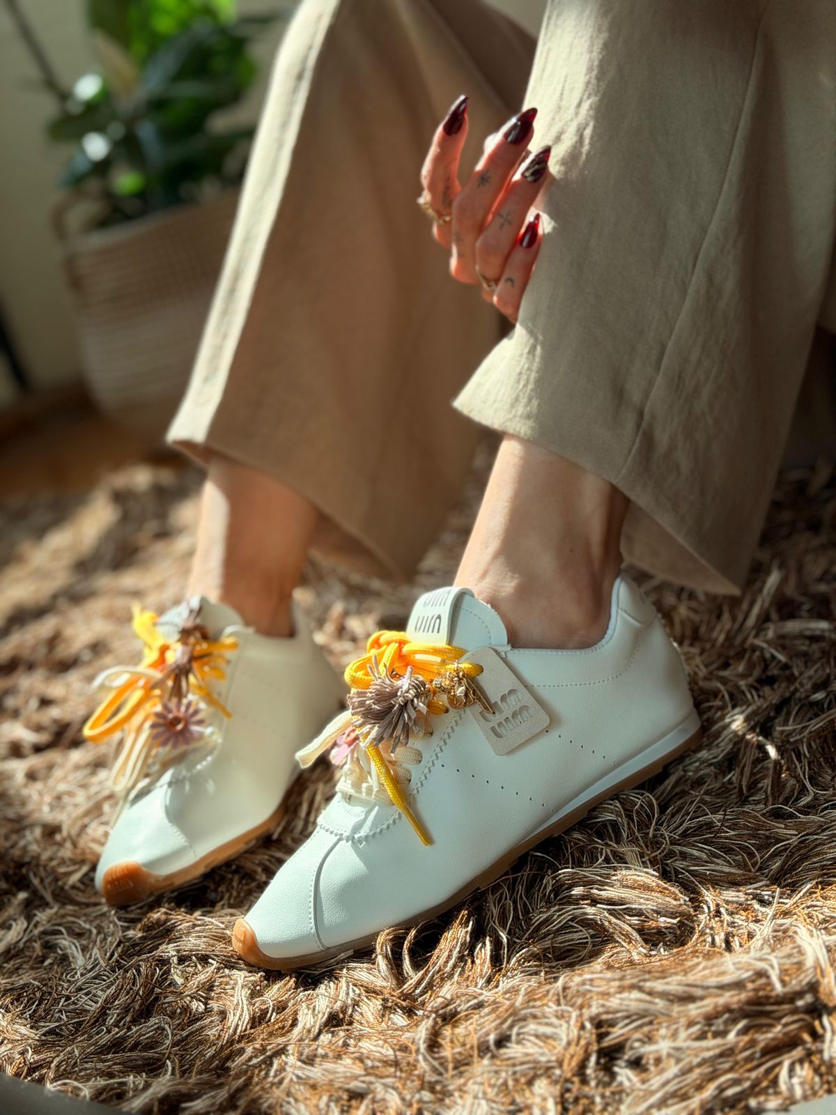 Tenis MIUMIU blanco piel 