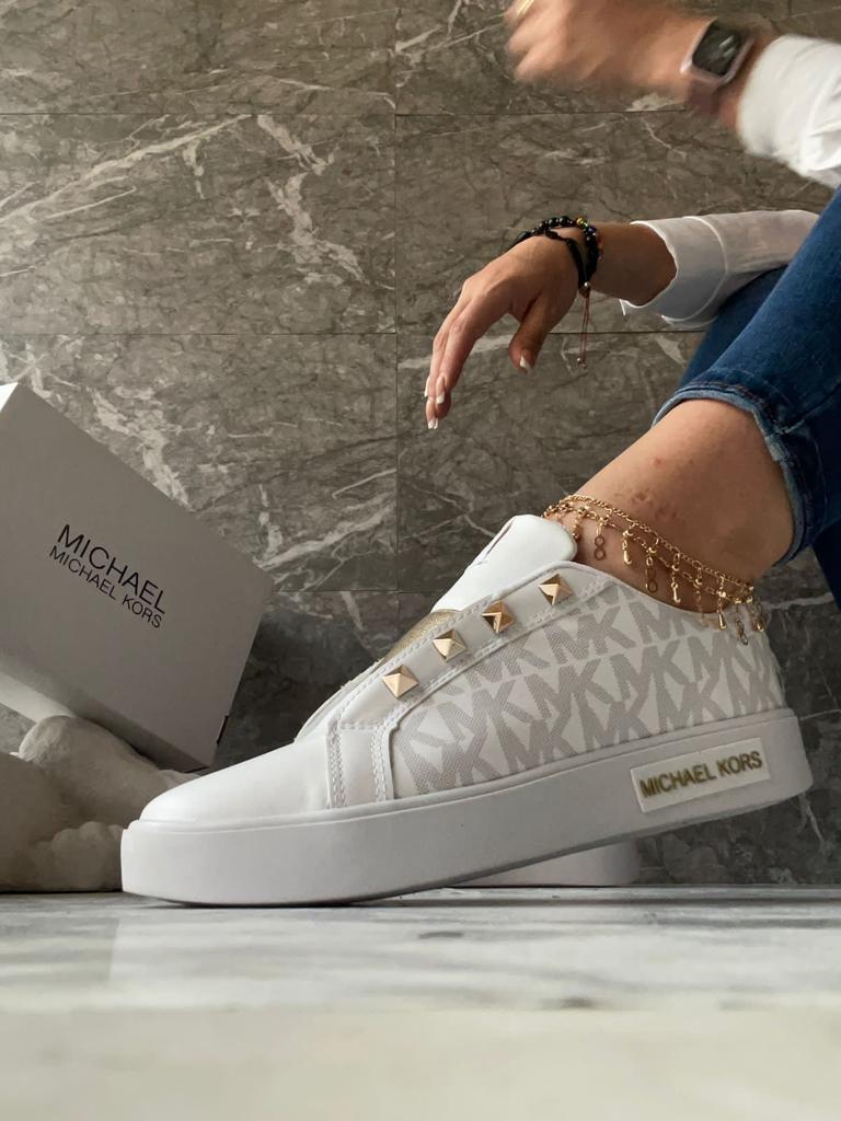 Tenis Michael Kors Blancos elástico 