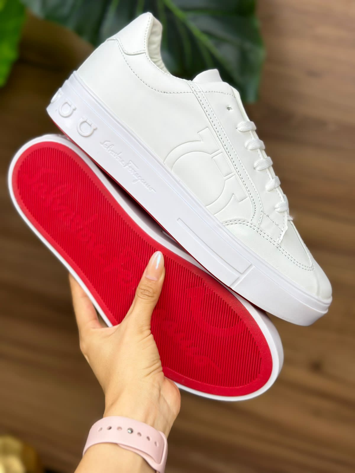 Ferragamo Blanco-rojo 