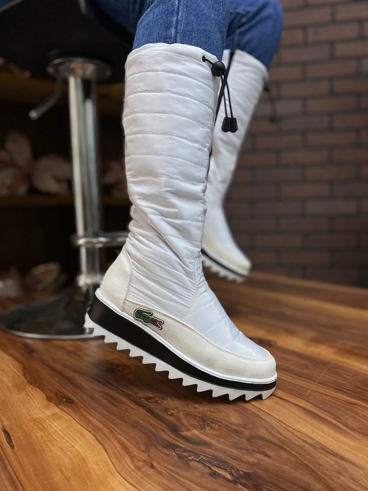 Botas largas blancas LACOSTE 