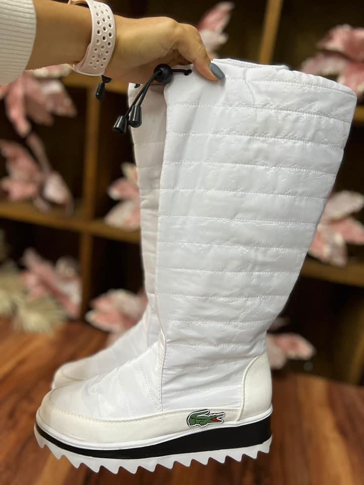 Botas largas blancas LACOSTE 