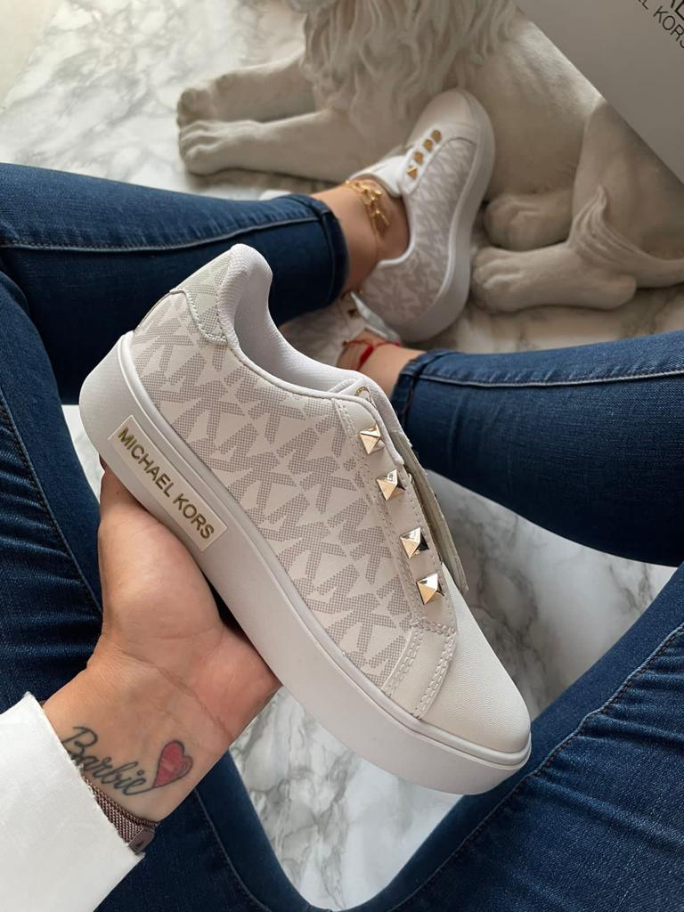 Tenis Michael Kors Blancos elástico 