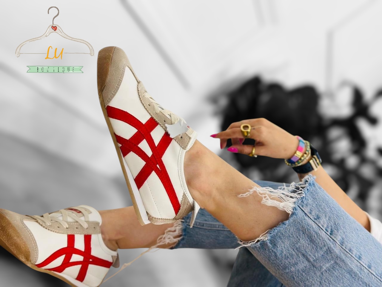 Onitsuka Tiger rojo/ beige 