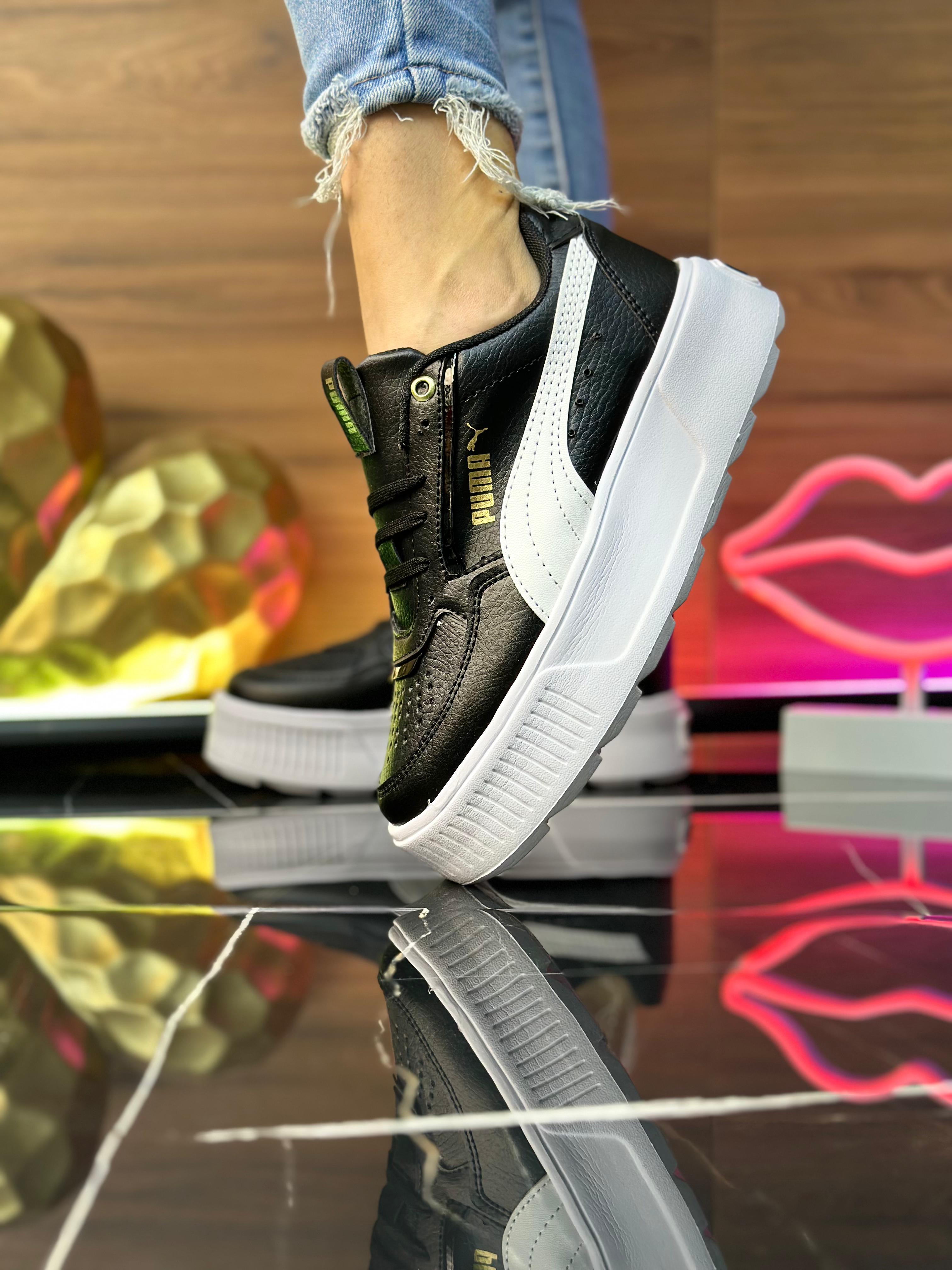 Tenis Puma plataforma negro 