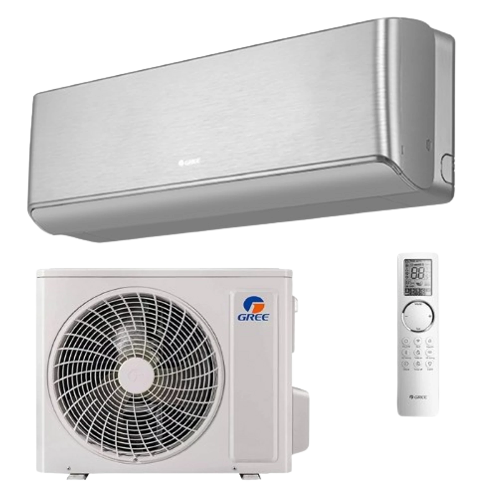 GREE AIRY KLÍMA MONO OLDALFALI SZETT INOX 2,7KW