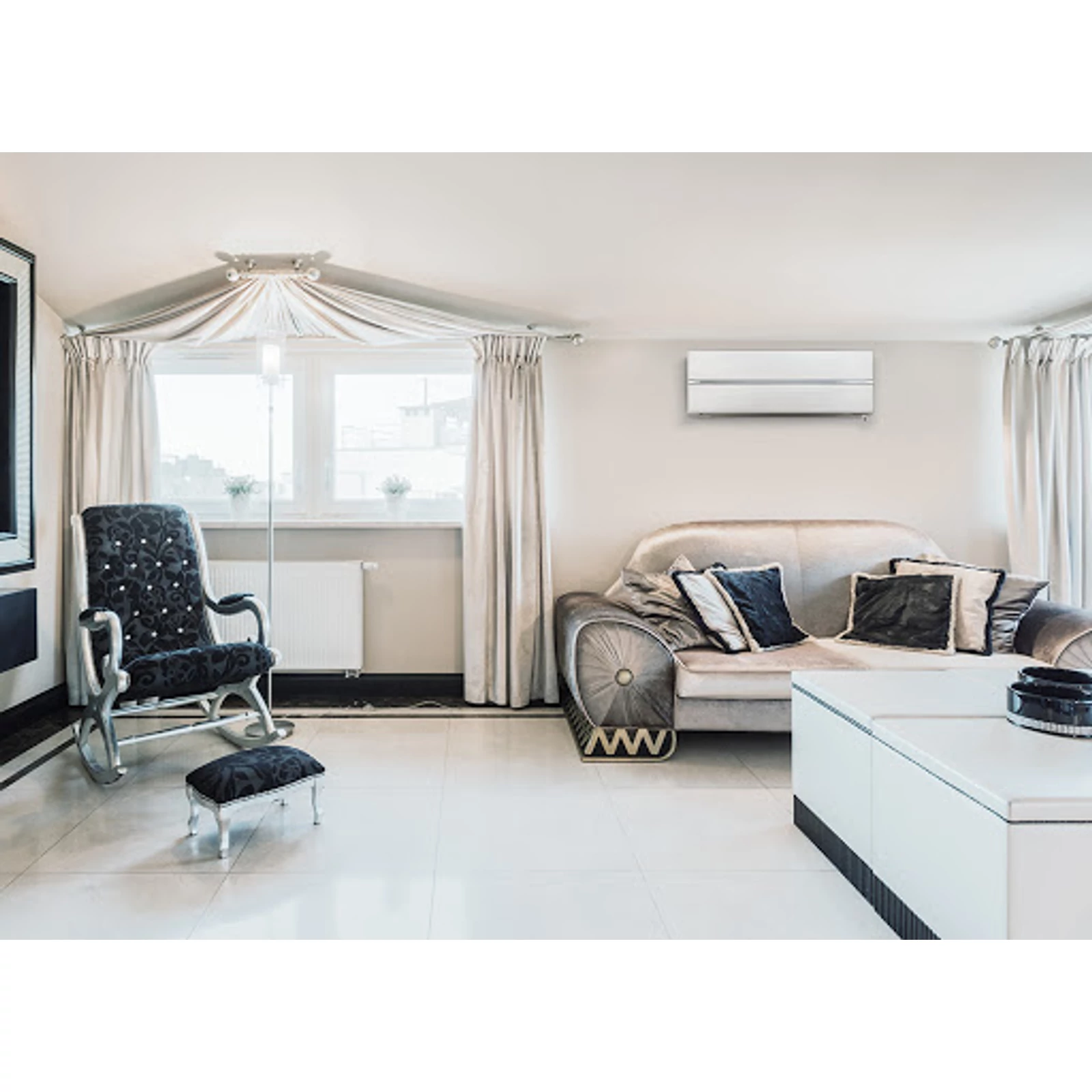 MITSUBISHI DIAMOND M-SZÉRIA (MSZ/MUZ-LN50VG2W) KLÍMA MONO OLDALFALI SZETT TISZTA FEHÉR 5KW