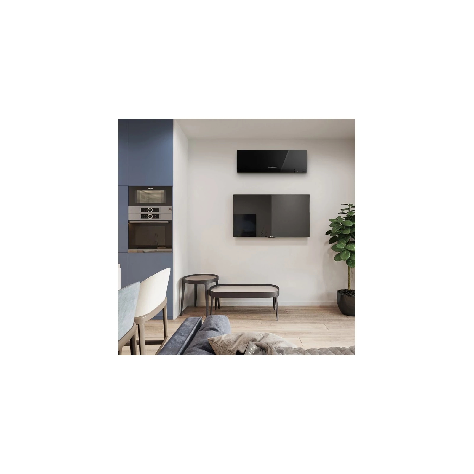 MITSUBISHI PRÉMIUM DESIGN M-SZÉRIA (MSZ/MUZ-EF25VGKB) KLÍMA MONO OLDALFALI SZETT FEKETE 2,5KW