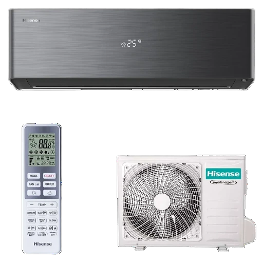 HISENSE ENERGY PRO X (A+++)  FEKETE KLÍMA MONO OLDALFALI SZETT 3,5KW