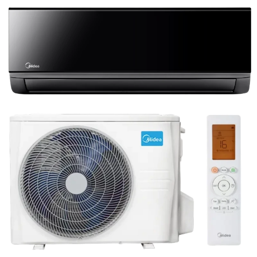 MIDEA XTREME SAVE MG2X-24-BL-SP (MSAGDU-24HRFN8-BL/MOX401-24HFN8) FEKETE KLÍMA MONO OLDALFALI SZETT 7KW