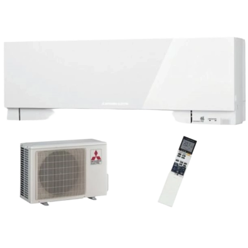 MITSUBISHI PRÉMIUM DESIGN M-SZÉRIA (MSZ/MUZ-EF35VGKW) KLÍMA MONO OLDALFALI SZETT TISZTA FEHÉR 3,5KW