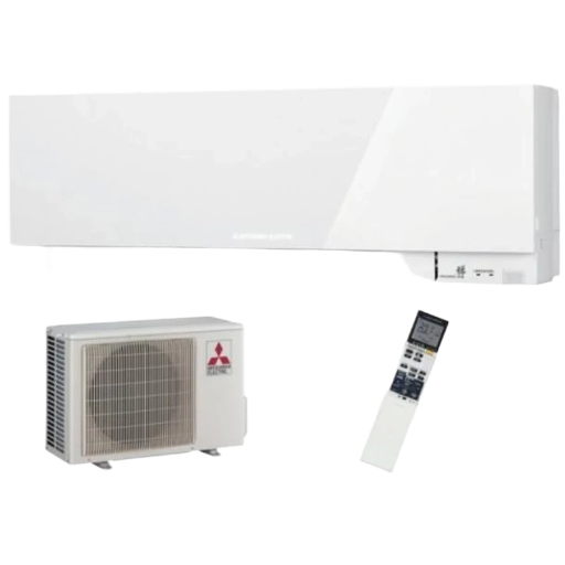 MITSUBISHI PRÉMIUM DESIGN M-SZÉRIA (MSZ/MUZ-EF25VGKW) KLÍMA MONO OLDALFALI SZETT TISZTA FEHÉR 2,5 KW