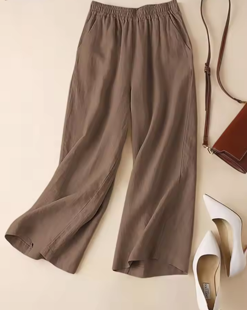 Brown Wide-Leg Pants