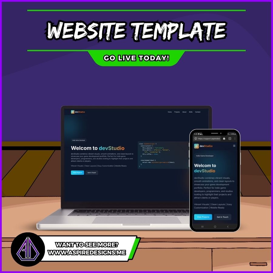 devStudio - Website Template (Static Website)