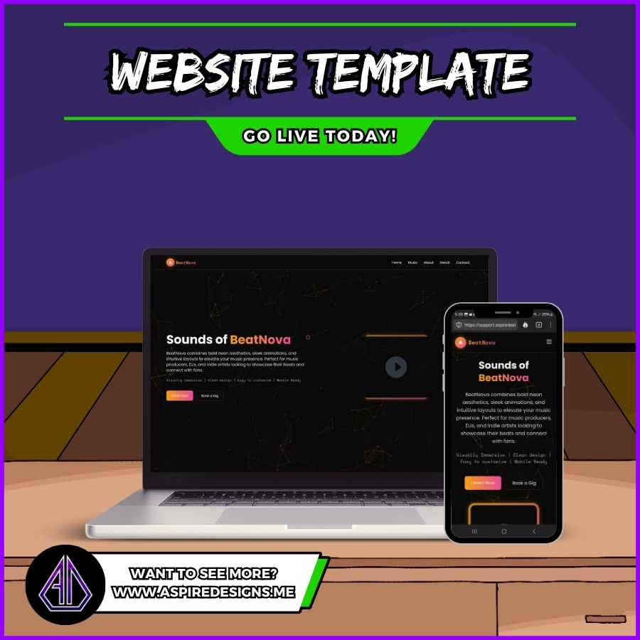 BeatNova - Website Template (Static Website)