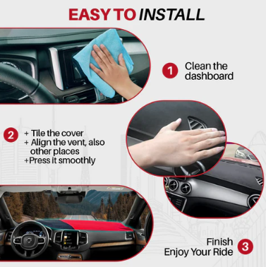 Apex Custom Fit Dashboard Mat Cover For Sedan, Hatchback, , MPV, Truck, SUV etc.