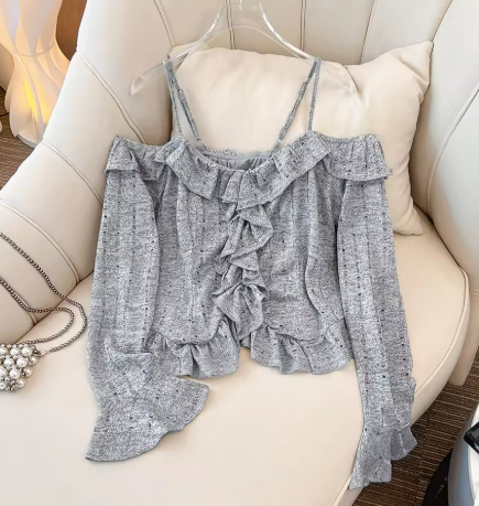 Elegant Ruffled Off-Shoulder Blouse