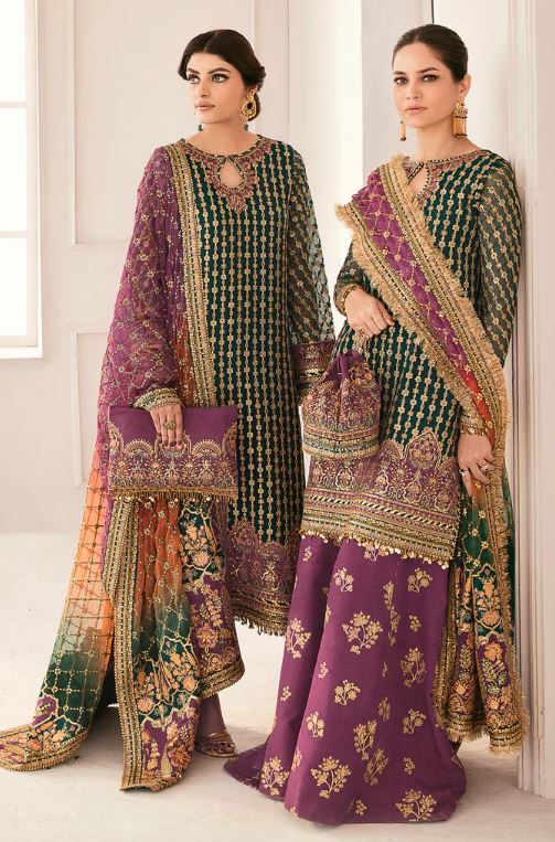 BAROQUE EMBROIDERED CHIFFON CH11-06 UNSTITCHED