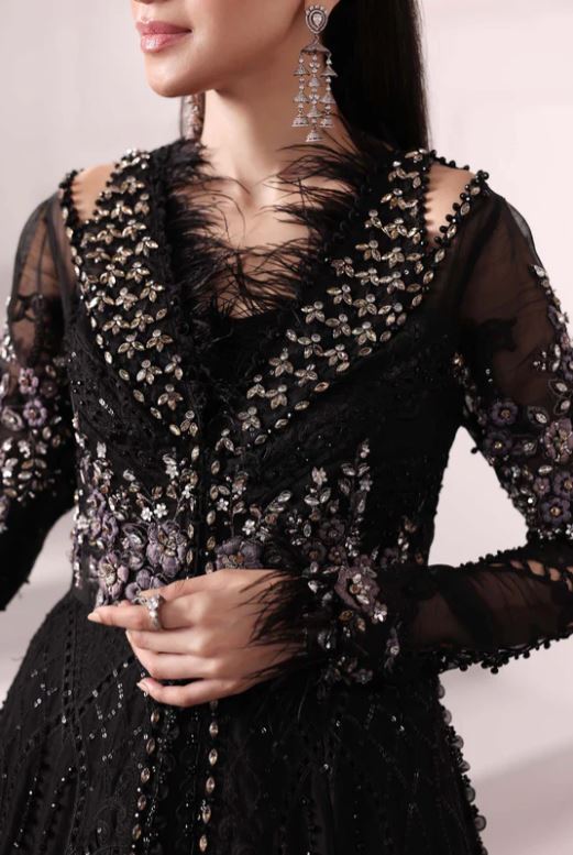 Maria.b 3 Piece Unstitched Embroidered Organza Suit | BD-3004