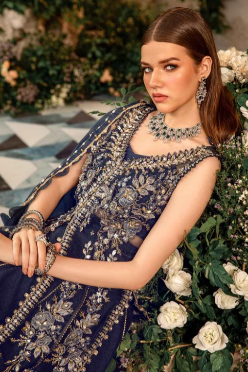 Maria.b 3 Piece Unstitched Embroidered Organza Suit | BD-2901