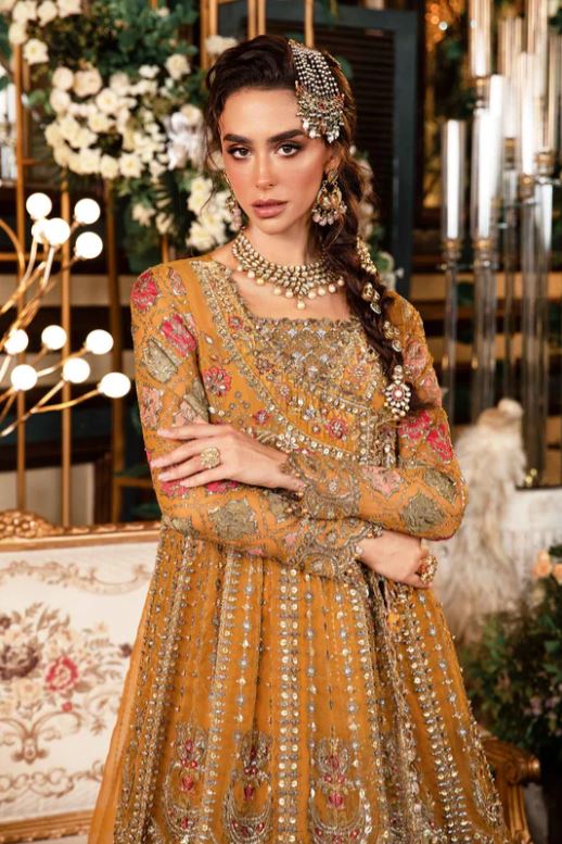 Maria.b 3 Piece Unstitched Embroidered Organza Suit | BD-2907