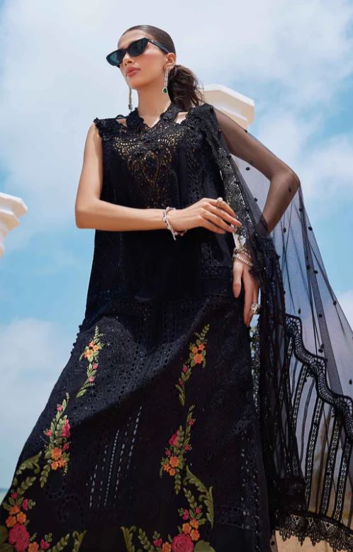Maria.b 3 Piece Unstitched Embroidered Lawn Suit | EID LAWN-25-01