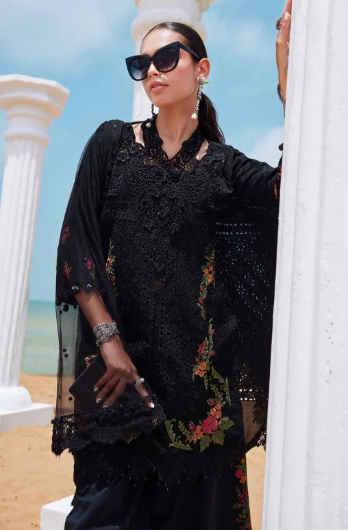 Maria.b 3 Piece Unstitched Embroidered Lawn Suit | EID LAWN-25-01