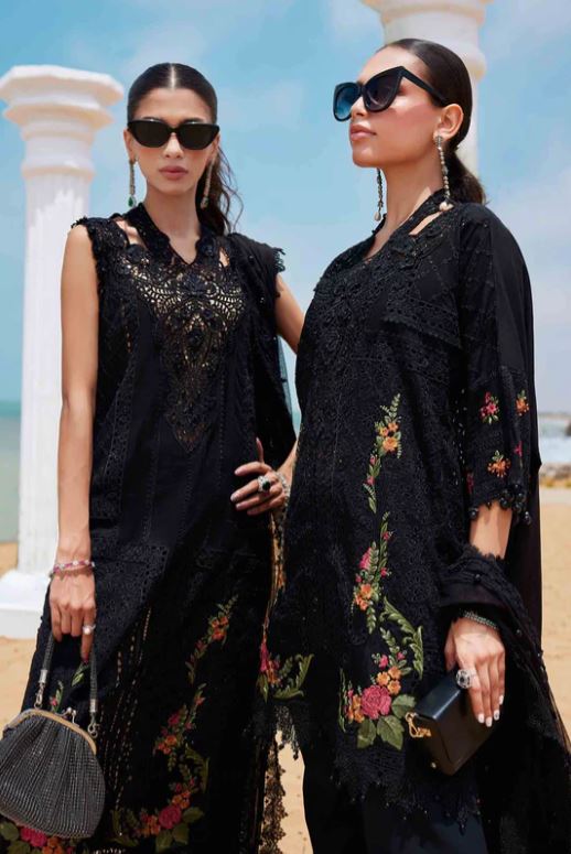 Maria.b 3 Piece Unstitched Embroidered Lawn Suit | EID LAWN-25-01