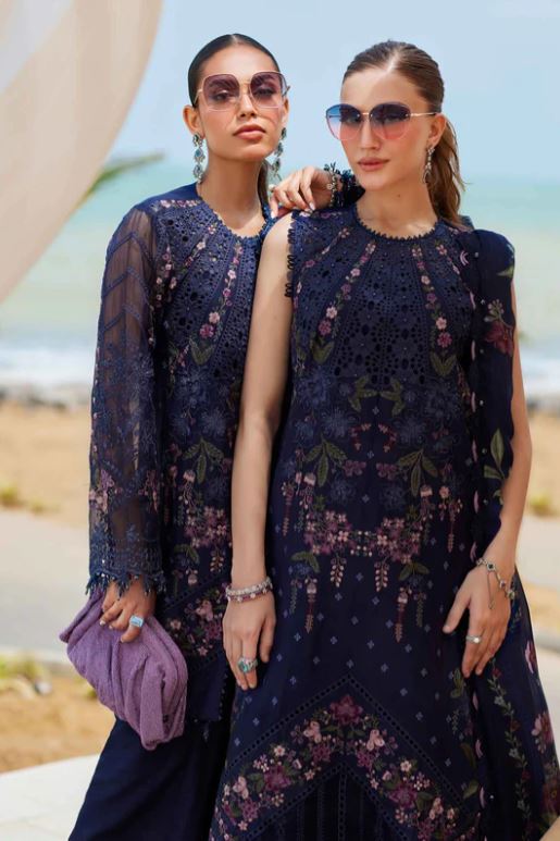 Maria.b 3 Piece Unstitched Embroidered Lawn Suit | EID LAWN-25-10