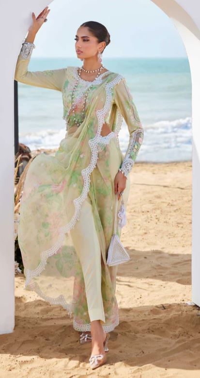 Maria.b 3 Piece Unstitched Embroidered Lawn Suit | EID LAWN-25-04