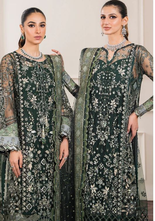 Baroque Embroidered Net Unstitched Ch12-05