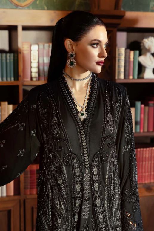 Maria.b Winter Collection 3 Piece Unstitched Embroidered Linen Suit WL-1307
