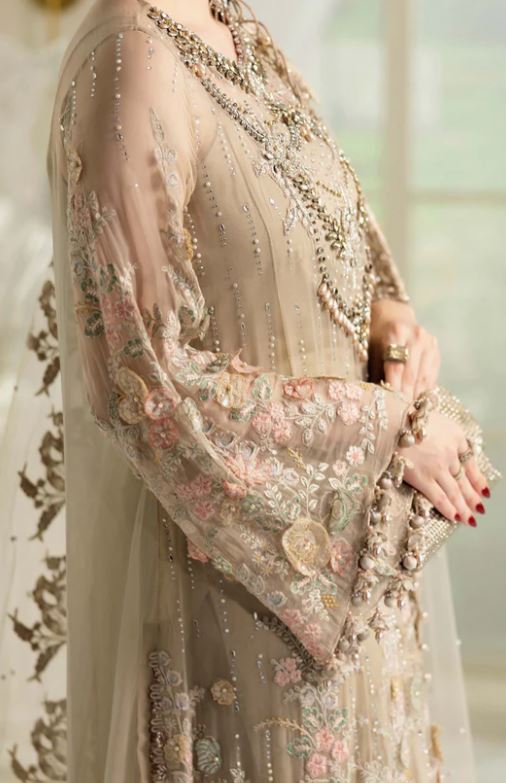 Maria.b 3 Piece Unstitched Embroidered Chiffon Suit | MPC-25-107